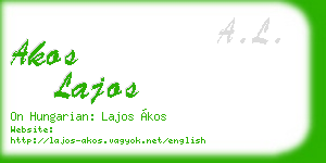 akos lajos business card