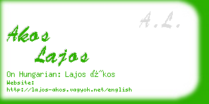 akos lajos business card